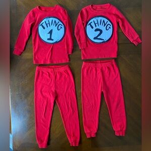 Red Thing 1 and Thing 2 Pajama Set (costume)